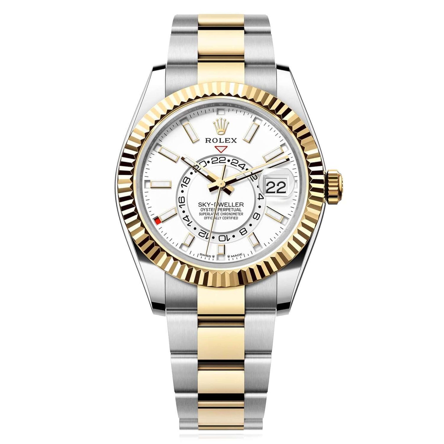 Rolex Sky-Dweller 42mm 336933 18K Yellow Gold Oystersteel Men's Watch