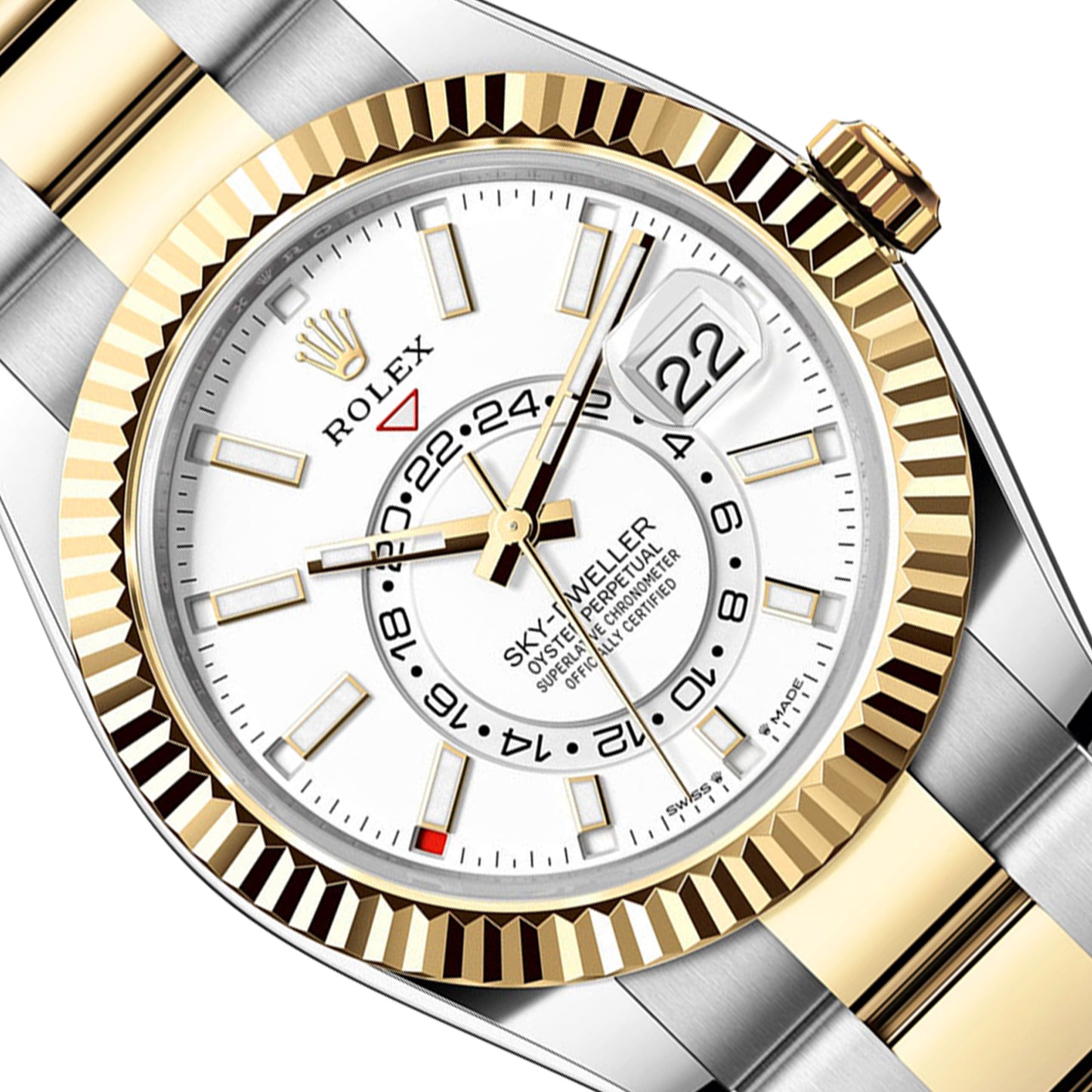 Rolex Sky-Dweller 42mm 336933 18K Yellow Gold Oystersteel Men's Watch