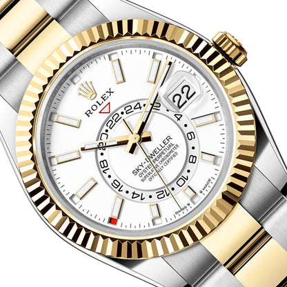 Rolex Sky-Dweller 42mm 336933 18K Yellow Gold Oystersteel Men's Watch