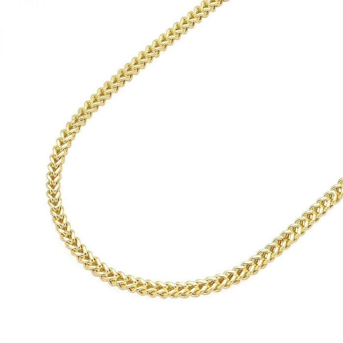 14K Gold 1.8mm Franco Chain (Hollow) 18"-26"