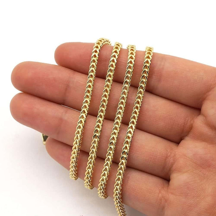 14K Gold 1.8mm Franco Chain (Hollow) 18"-26"