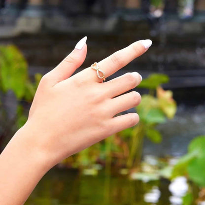 14K Gold Yellow CZ Infinity Ring