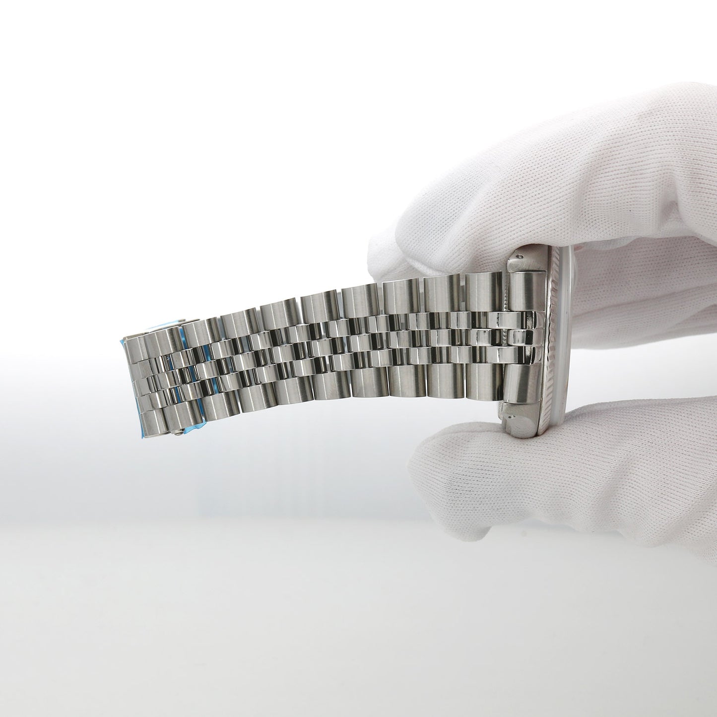 36mm Rolex Datejust 1601 18K White Gold Bezel Stainless Steel Jubilee Band Men's Watch