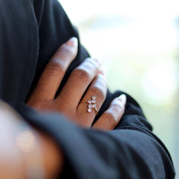 14K Yellow Gold White Midi Knuckle Round Bezel Simulated White Diamond Ring 1Ct