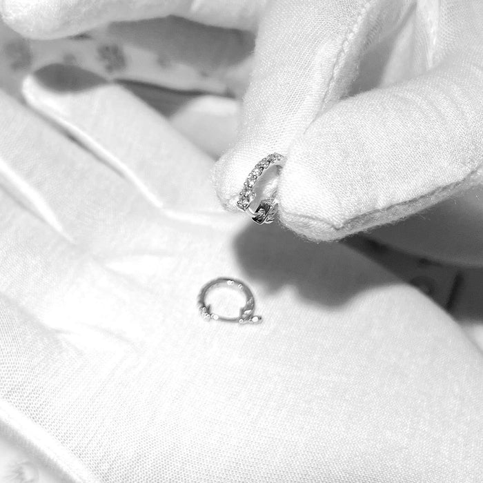 0.30CTW Natural Diamond 14K Gold Round Huggie Hoop Earrings 14mm