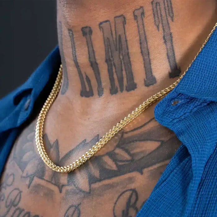 14K Gold 5.5mm Franco Chain (Hollow) 22"-28"