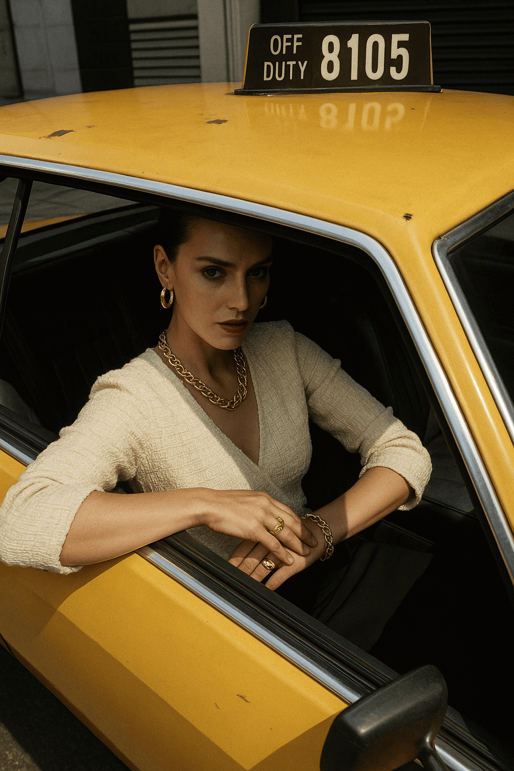 Jewelry worn in a New York yellow taxi