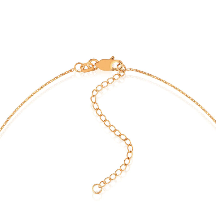Yellow White Rose Gold Over Sterling Silver CZ Bar Lariat Necklace (Solid Links) 16" - 18" - WJD Exclusives