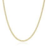 Linda Oval Clasp Necklace with 0.25ct Diamond in 18K Gold Plating
